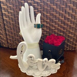 Elegant Emerald cut 3 Stone Ring